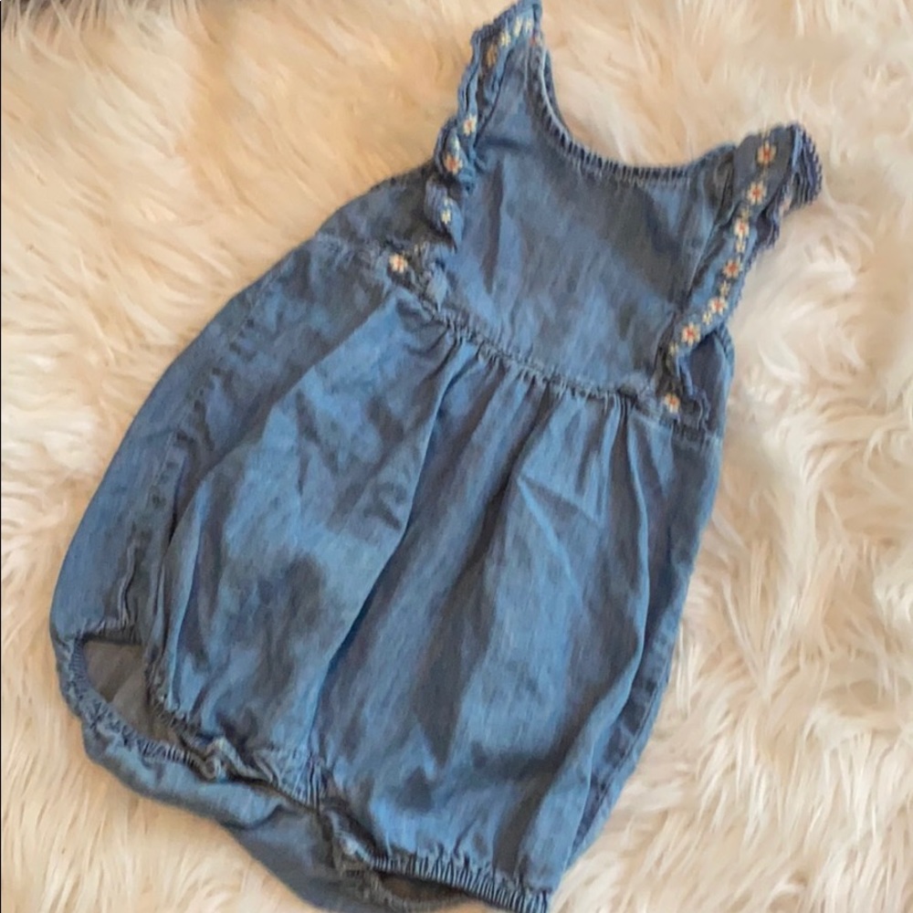 Baby GAP denim bubble romper 12-18 months girl